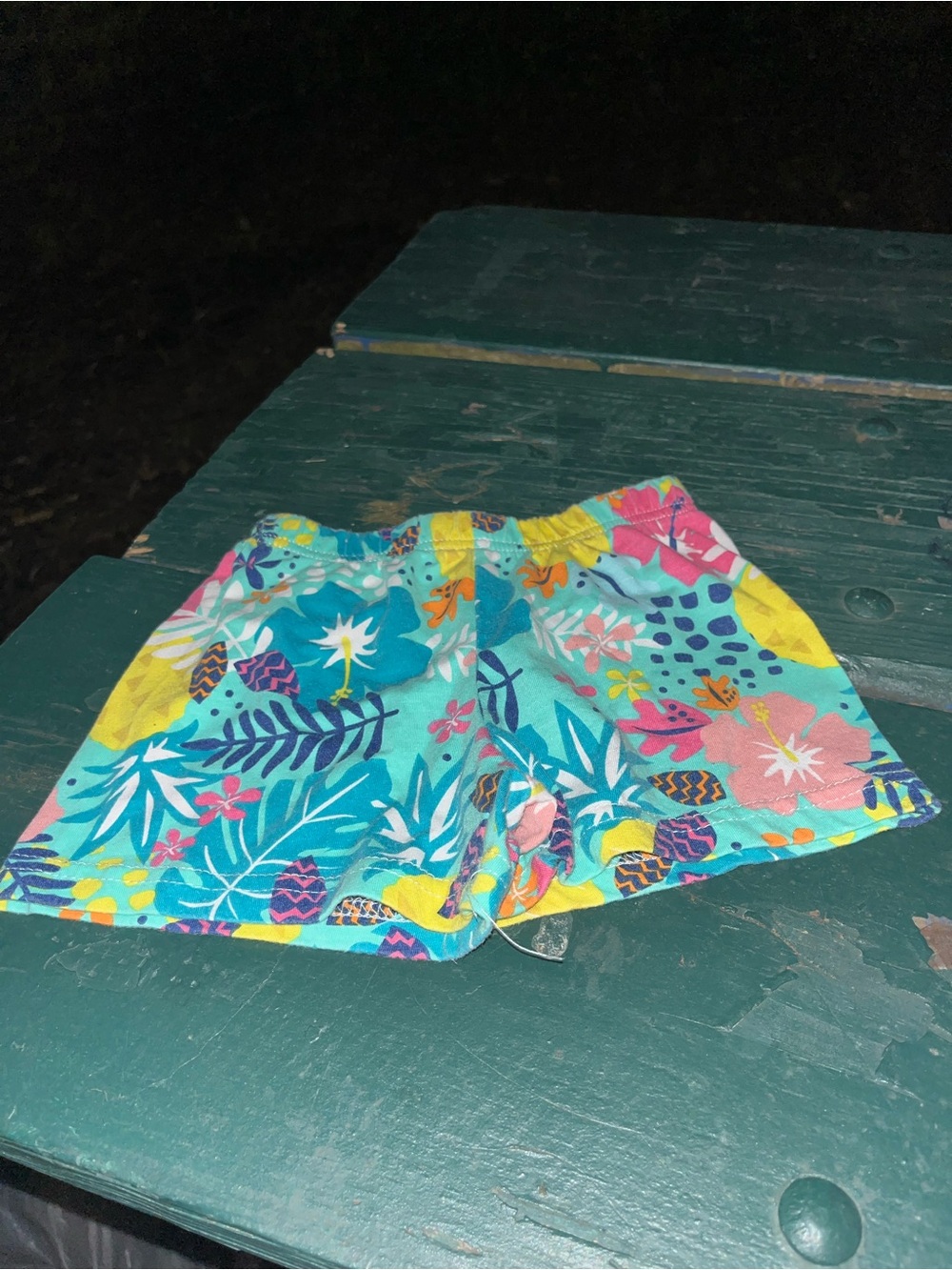 Toddler Turquoise Floral Summer Shorts